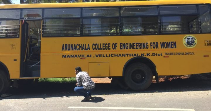 Arunachala College of Engineering For Women bus accident