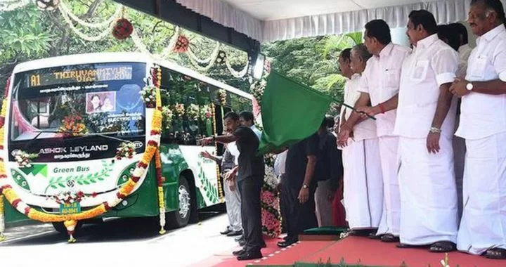 T.N.’s first public electric bus
