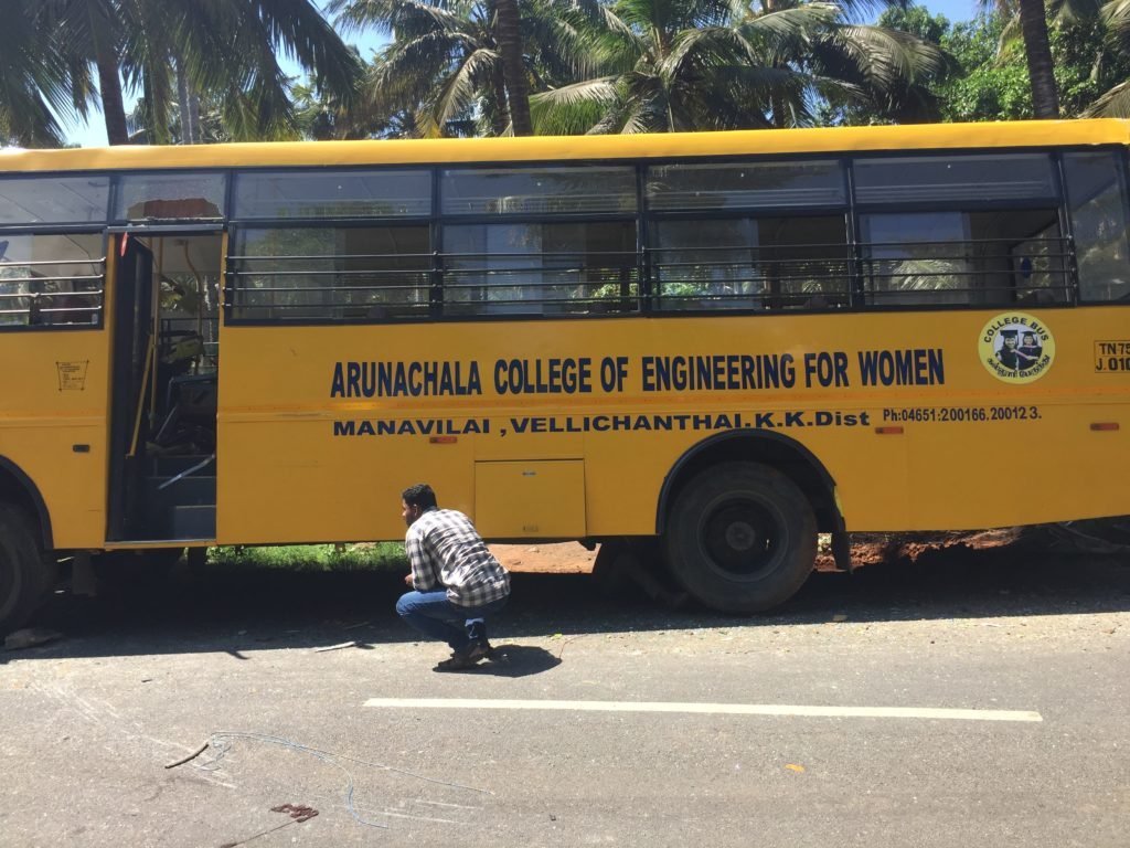 Arunachala College of Engineering For Women bus accident